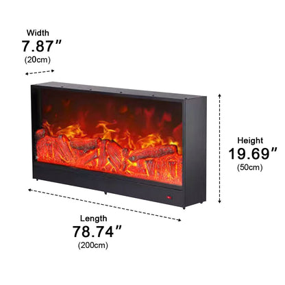 Modern 3D Simulated LED Flame Electric Fireplace Wall Heater