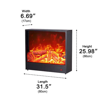 Modern 3D Simulated LED Flame Electric Fireplace Wall Heater