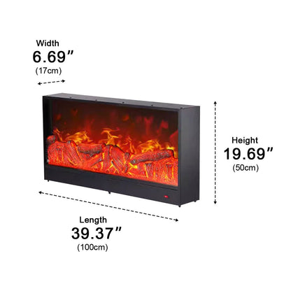 Modern 3D Simulated LED Flame Electric Fireplace Wall Heater
