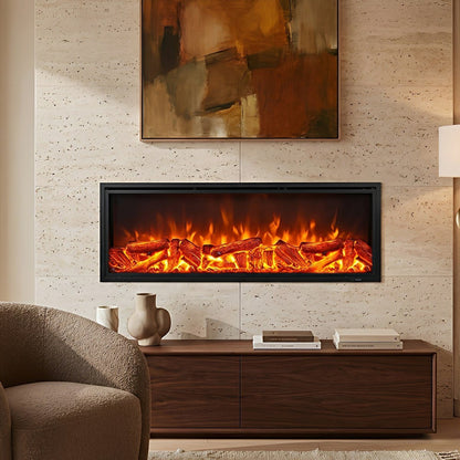 Modern 3D Simulated LED Flame Electric Fireplace Wall Heater