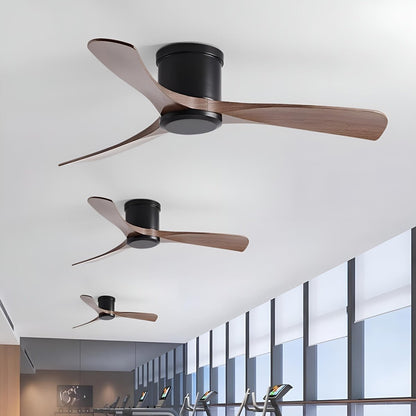 Modern 6 - speed Reverse Frequency 3 Blades Imitation Wood Ceiling Fan - Flare Shack