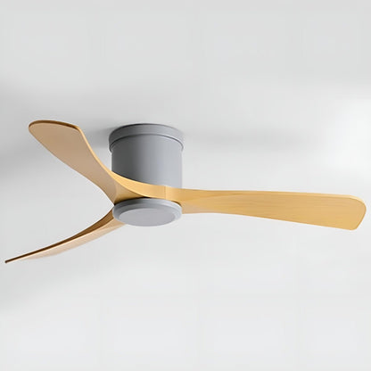 Modern 6-speed Reverse Frequency 3 Blades Imitation Wood Ceiling Fan DC Motor