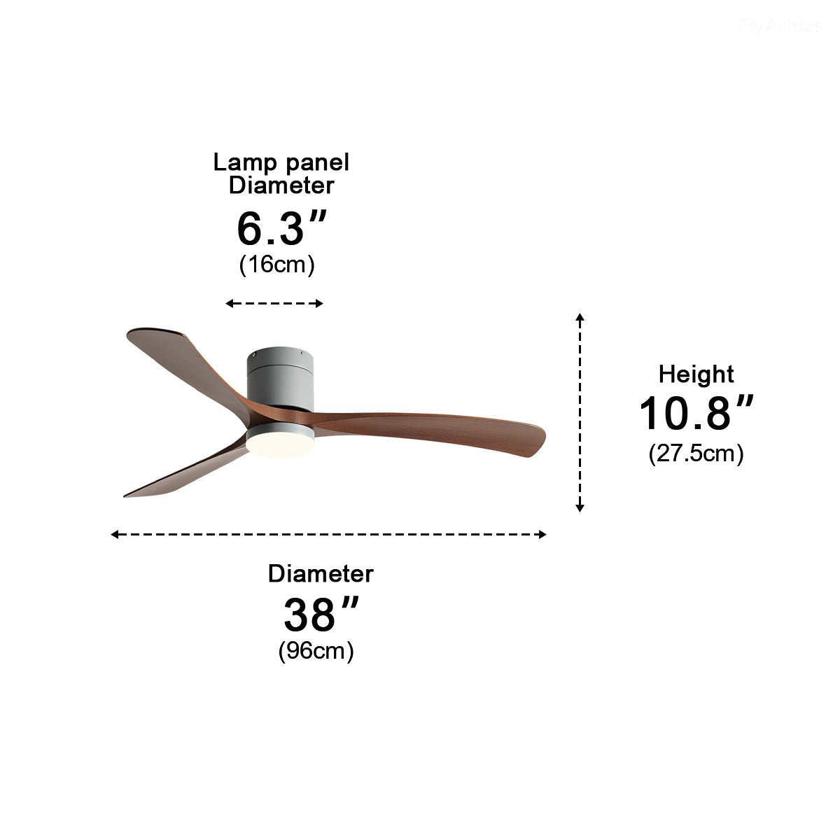 Modern 6-speed Reverse Frequency DC Motor Fan Light