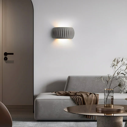 Modern Arc Concrete Carve Up and Down LED Wall Sconces