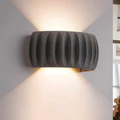 Modern Arc Concrete Carve Up and Down LED Wall Sconces