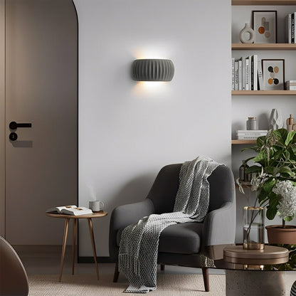 Modern Arc Concrete Carve Up and Down LED Wall Sconces