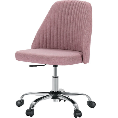 Modern Armless Office Chair with Wheels