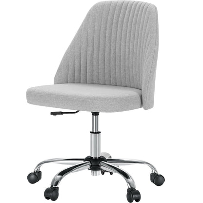 Modern Armless Office Chair with Wheels