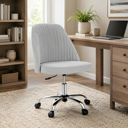 Modern Armless Office Chair with Wheels - Flare Shack