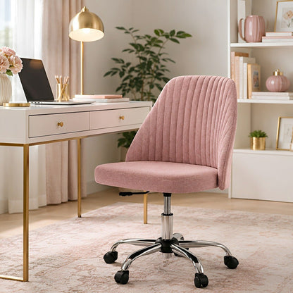 Modern Armless Office Chair with Wheels