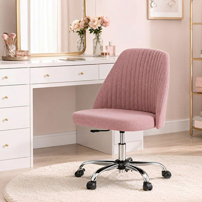 Modern Armless Office Chair with Wheels - Flare Shack