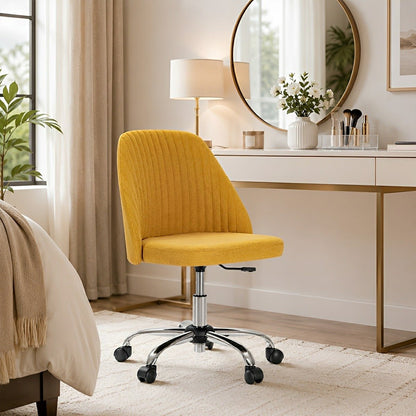 Modern Armless Office Chair with Wheels - Flare Shack