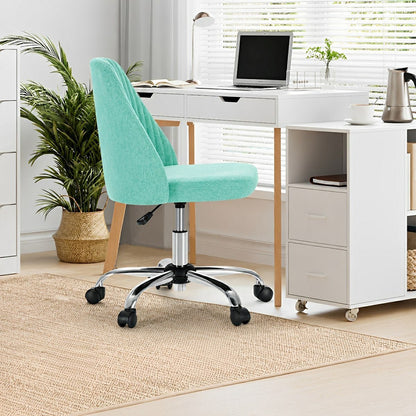 Modern Armless Office Chair with Wheels
