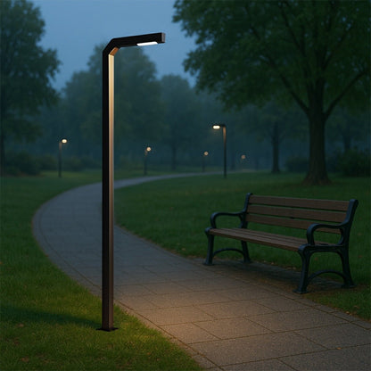 Modern Black LED Column Outdoor Pole Street Light