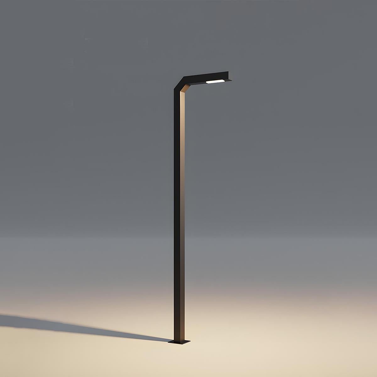 Modern Black LED Column Outdoor Post Lights - Flare Shack