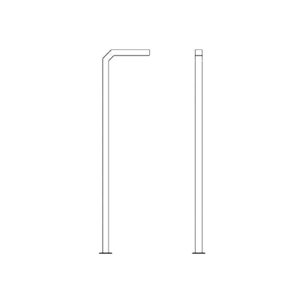 Modern Black LED Column Outdoor Pole Street Light