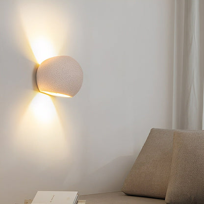 Modern Cement Egg - Shaped Up and Down LED Wall Sconces - Flare Shack