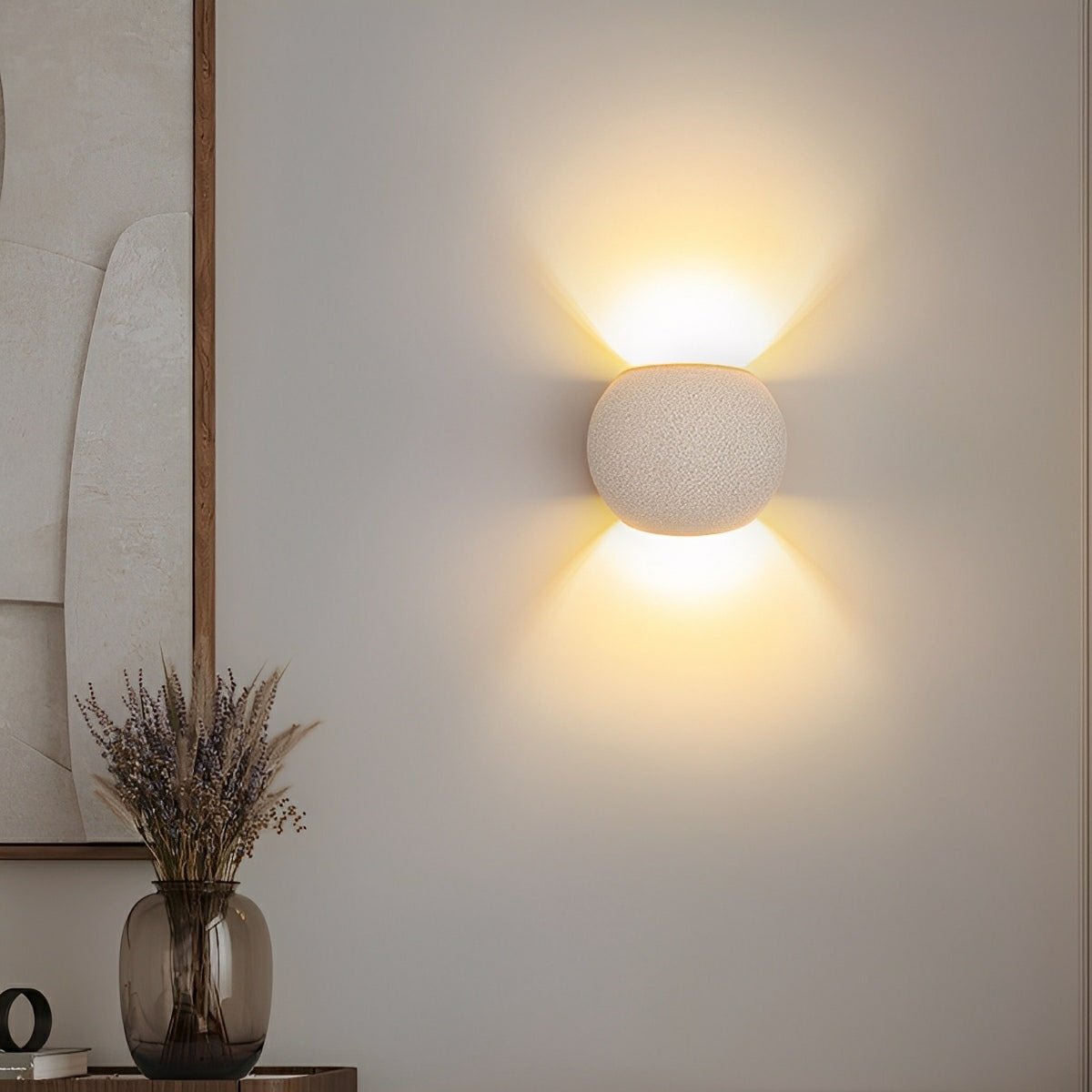 Modern Cement Egg - Shaped Up and Down LED Wall Sconces - Flare Shack