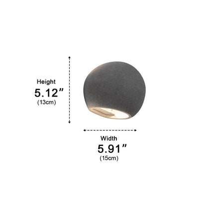 Modern Concrete Egg-Shaped Up and Down LED Wall Sconces