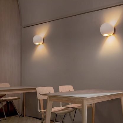 Modern Cement Egg - Shaped Up and Down LED Wall Sconces - Flare Shack