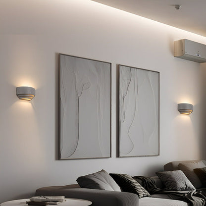 Modern Cement Tiered Up and Down LED Wall Sconces - Flare Shack