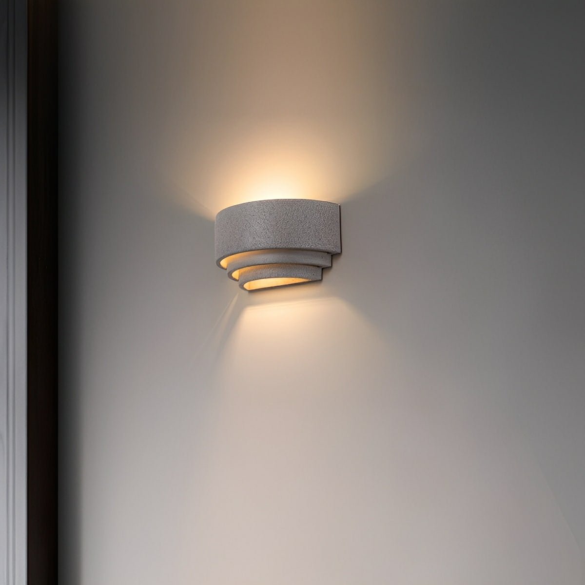 Modern Cement Tiered Up and Down LED Wall Sconces - Flare Shack