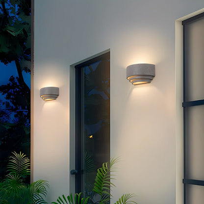 Modern Cement Tiered Up and Down LED Wall Sconces - Flare Shack