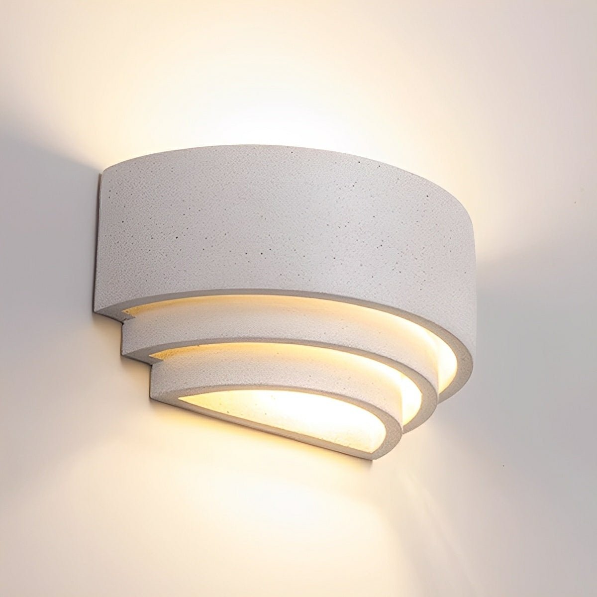 Modern Cement Tiered Up and Down LED Wall Sconces - Flare Shack