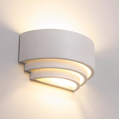 Modern Cement Tiered Up and Down LED Wall Sconces - Flare Shack