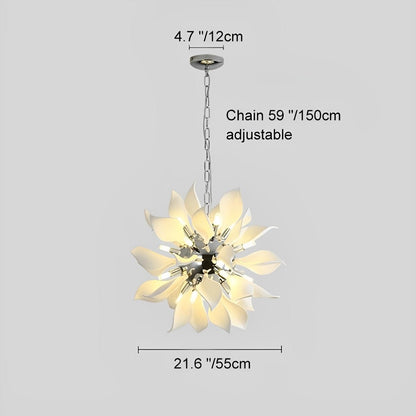 Modern Ceramics Flower Art Chandelier Light
