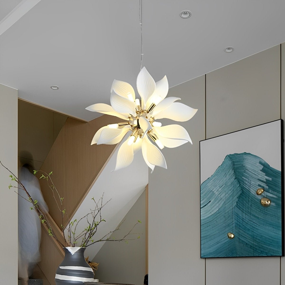 Modern Ceramics Flower Art Chandelier Light - Flare Shack