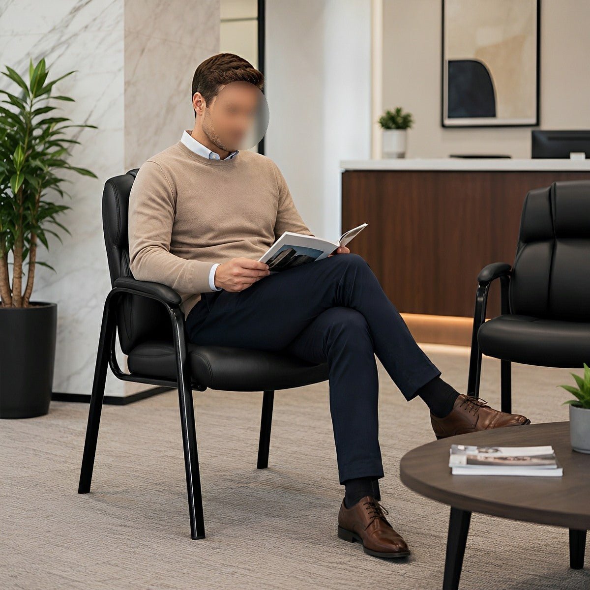 Modern Conference Office Chair with Padded Arms