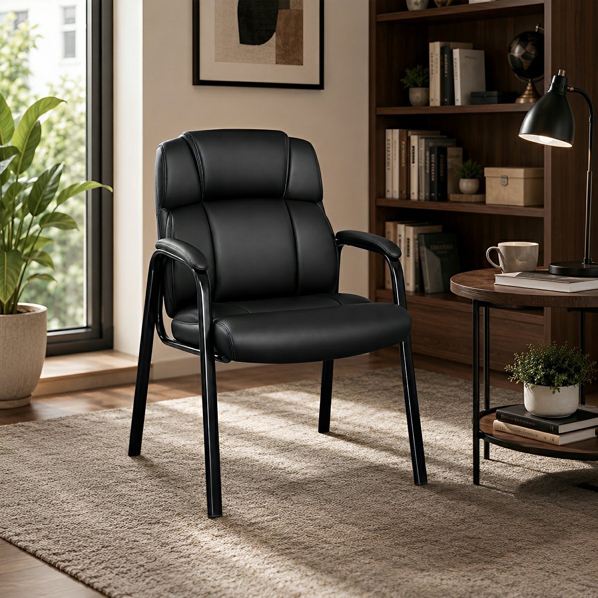 Modern Conference Office Chair with Padded Arms - Flare Shack