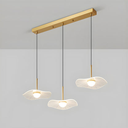 Modern Copper Lotus Leaf Bar LED Pendant Lights - Flare Shack
