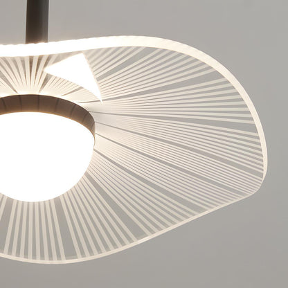 Modern Copper Lotus Leaf Bar LED Pendant Lights