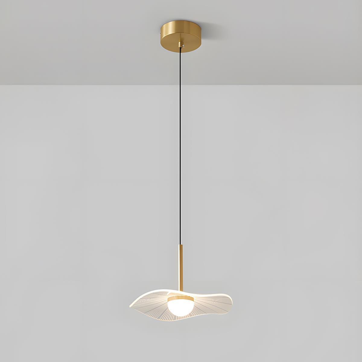 Modern Copper Lotus Leaf Bar LED Pendant Lights - Flare Shack