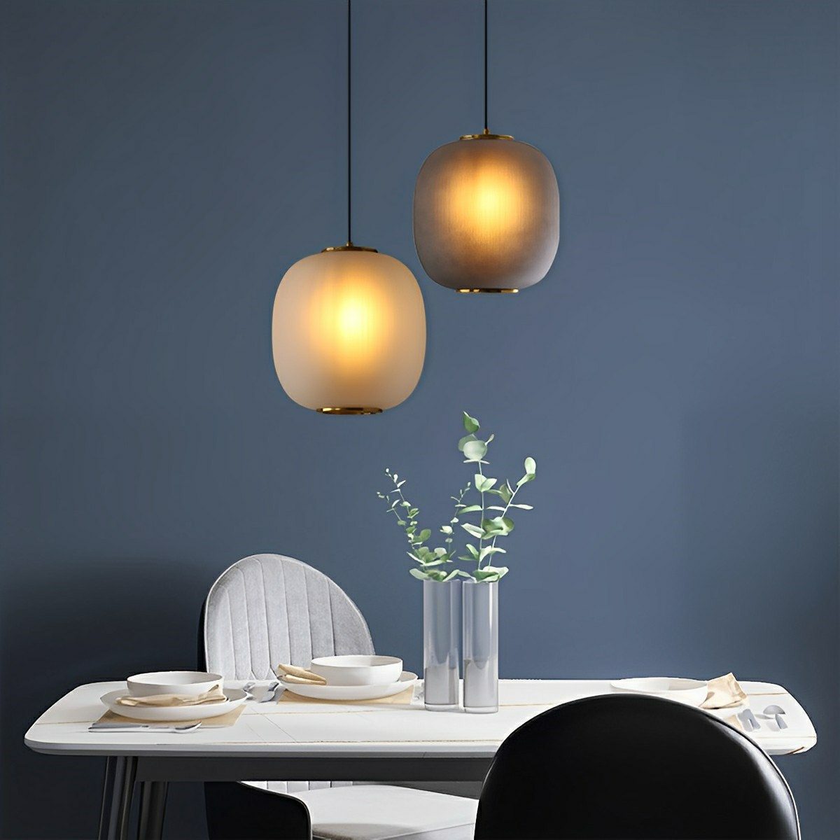 Dimmable Modern Globe Glass Lantern LED Pendant Lights