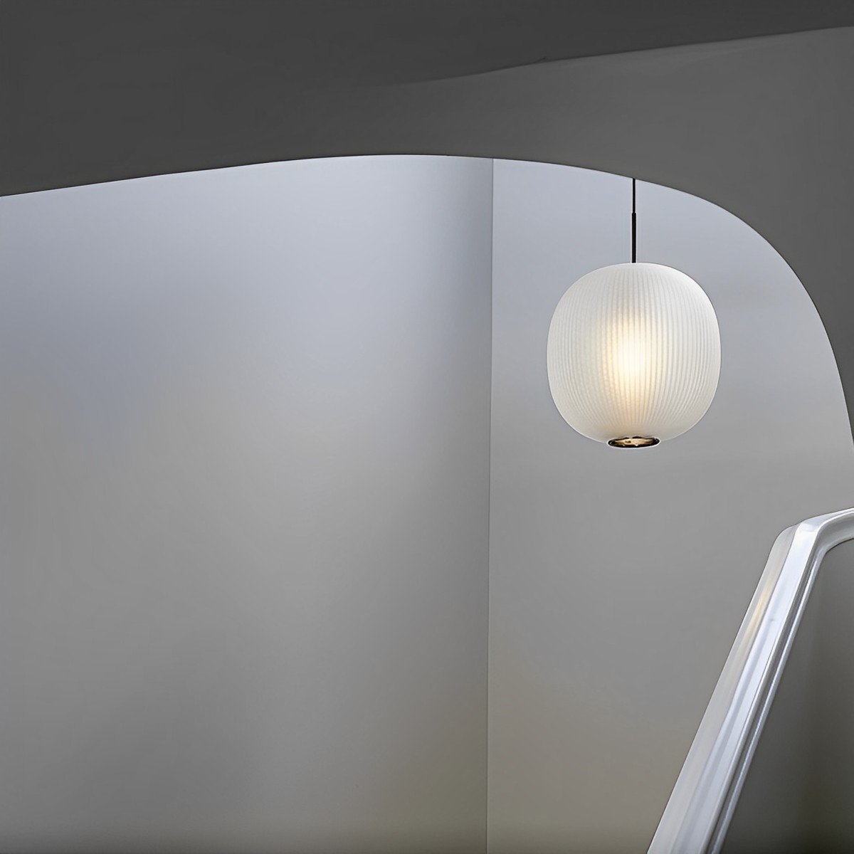 Modern Cream Style Glass Lantern LED Indoor Pendant Lights - Flare Shack
