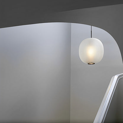 Modern Cream Style Glass Lantern LED Indoor Pendant Lights - Flare Shack