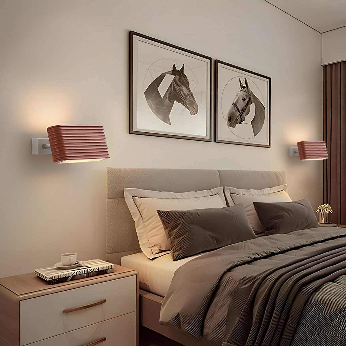 Modern Cream Style Solid Rectangular LED Indoor Wall Sconce