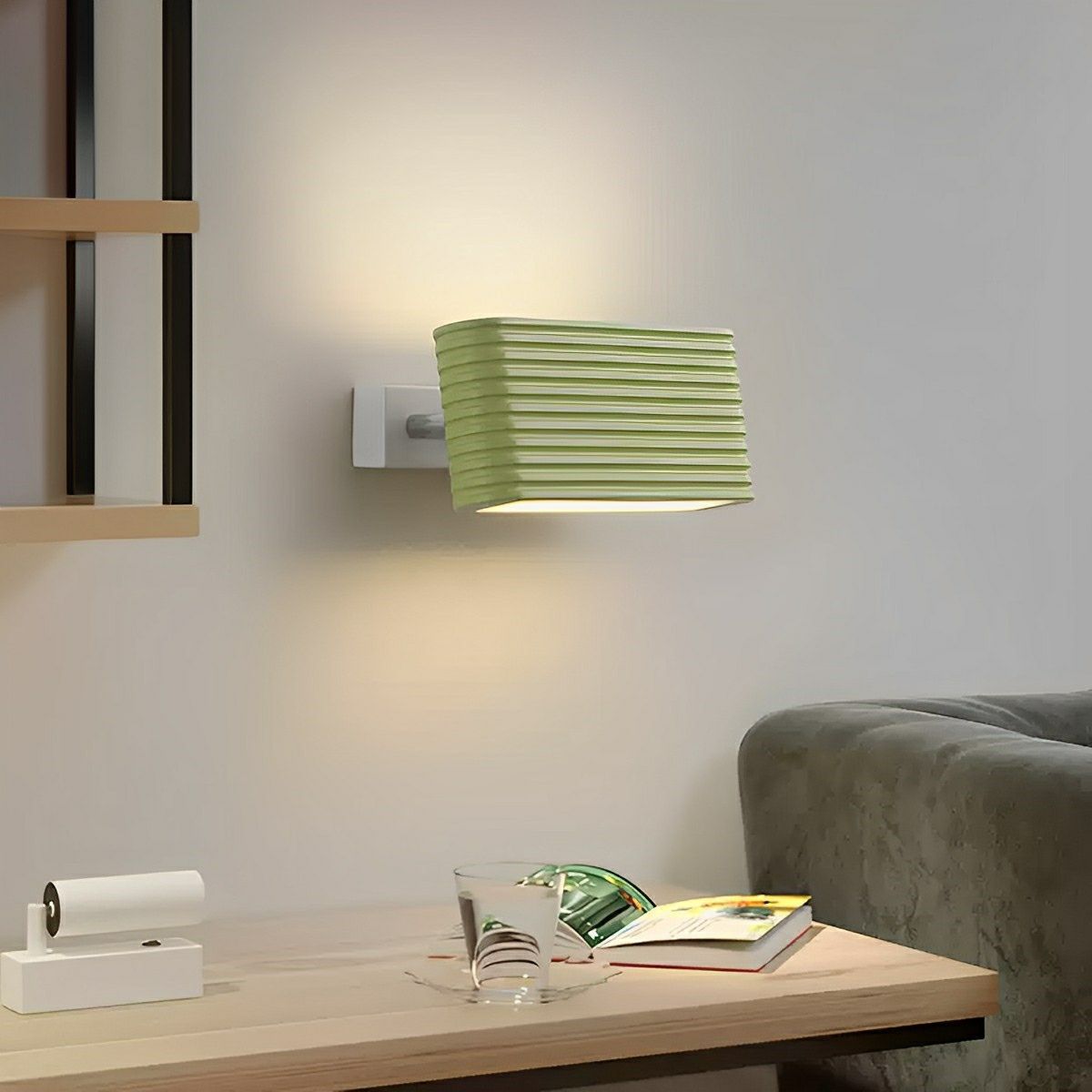 Modern Cream Style Solid Rectangular LED Indoor Wall Sconce - Flare Shack