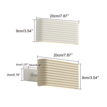 Modern Cream Style Solid Rectangular LED Indoor Wall Sconce