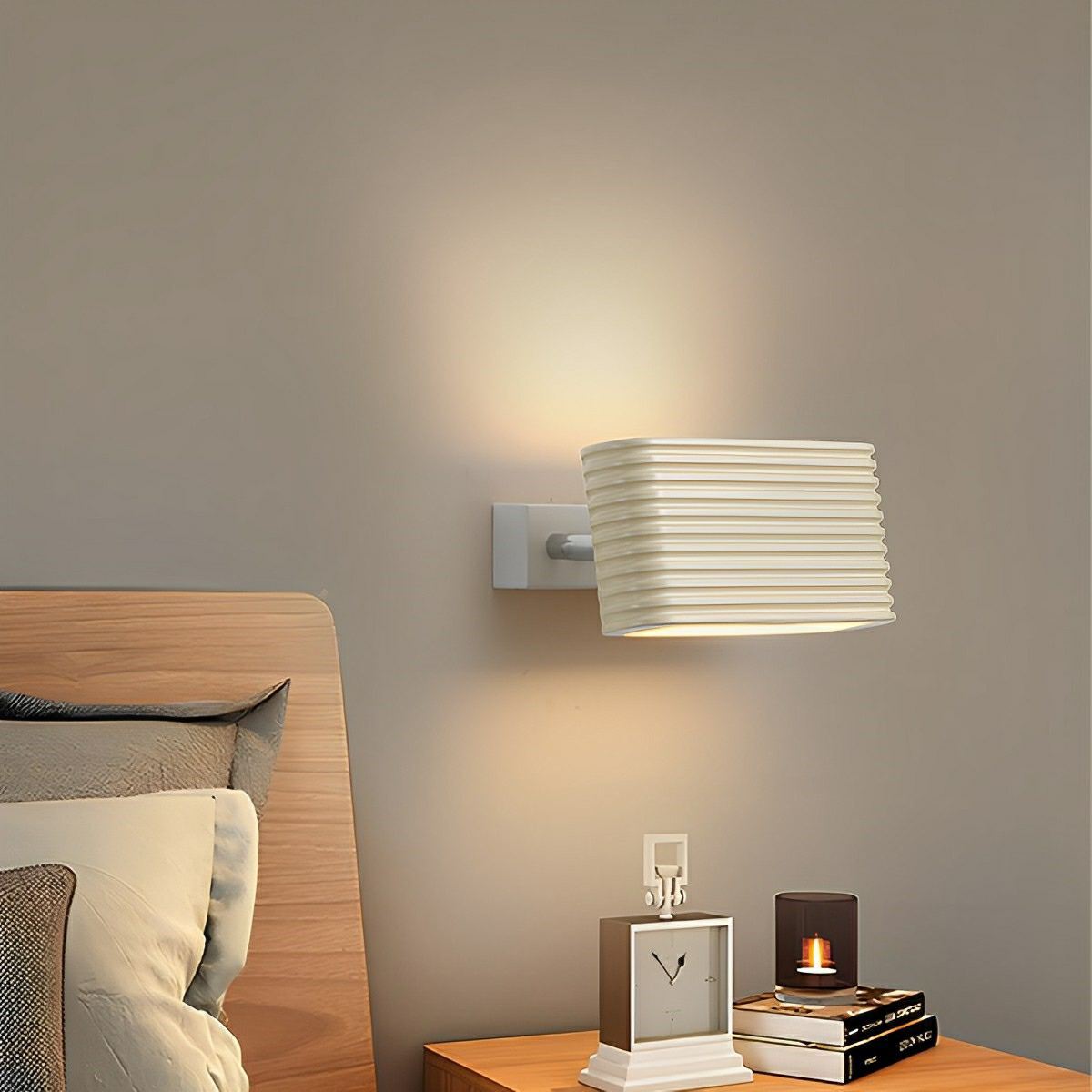 Modern Cream Style Solid Rectangular LED Indoor Wall Sconce - Flare Shack