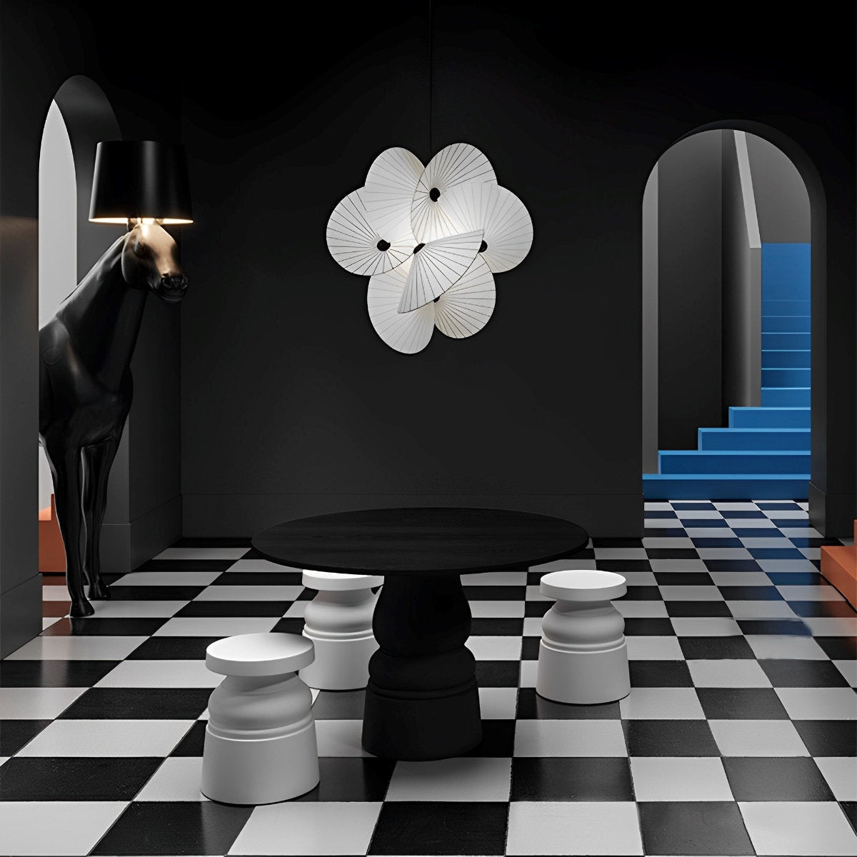 Modern Creative Minimalist Umbrella Art Chandelier Light