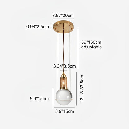 Modern Crystal Globe LED Ceiling Pendant Lights