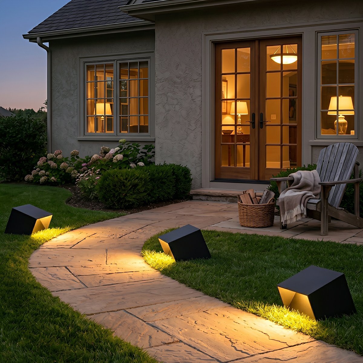 Modern Cube Garden LED Outdoor Post Light - Flare Shack