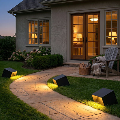 Modern Cube Garden LED Outdoor Post Light - Flare Shack