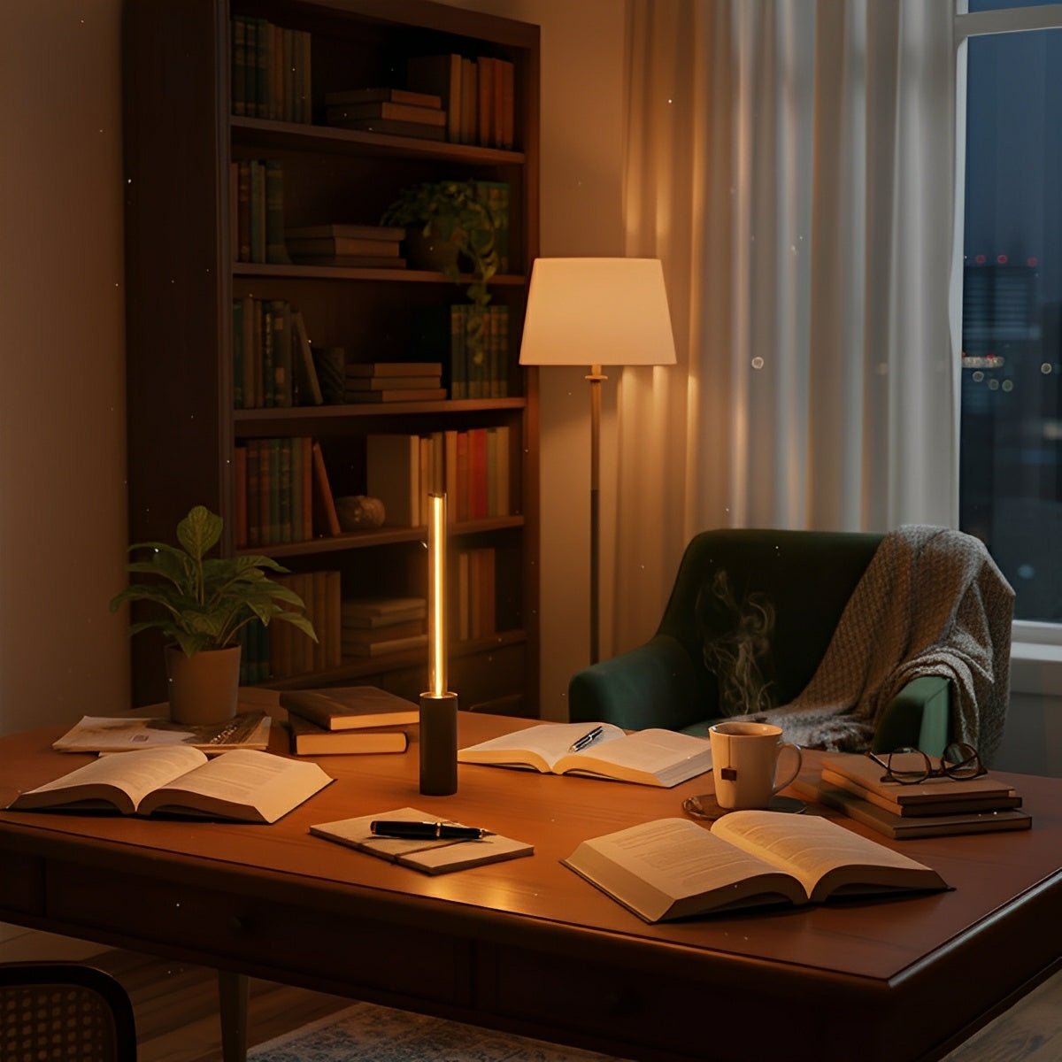 Modern Cylinder Dimmable LED Table Lamp Ambient Light - Flare Shack