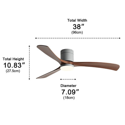 Modern Dimmable Ceiling Fan with Light