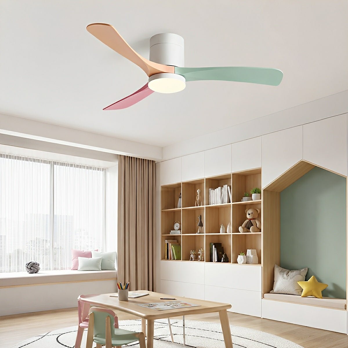 Modern Dimmable Ceiling Fan with Light - Flare Shack